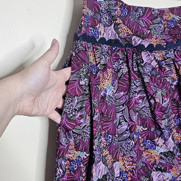 Target x Kika Vargas womens purple floral faux wrap skirt size 14 - Picture 3 of 6